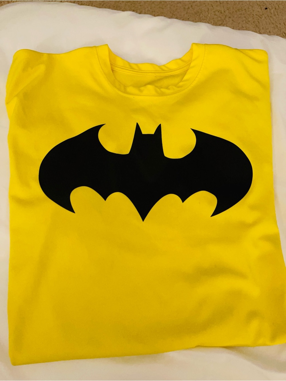 Batman Yellow Short Sleeve Tee with Black Logo